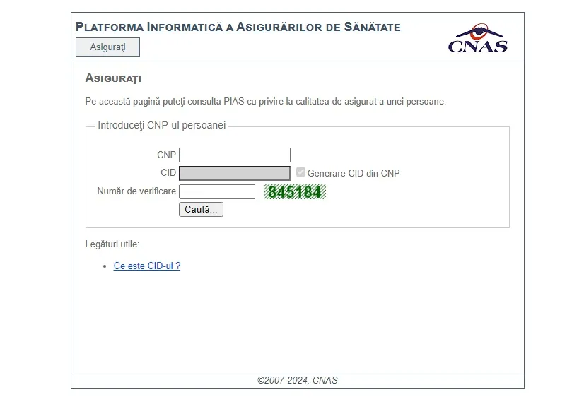 verificare asigurat prin cnp la sanatate